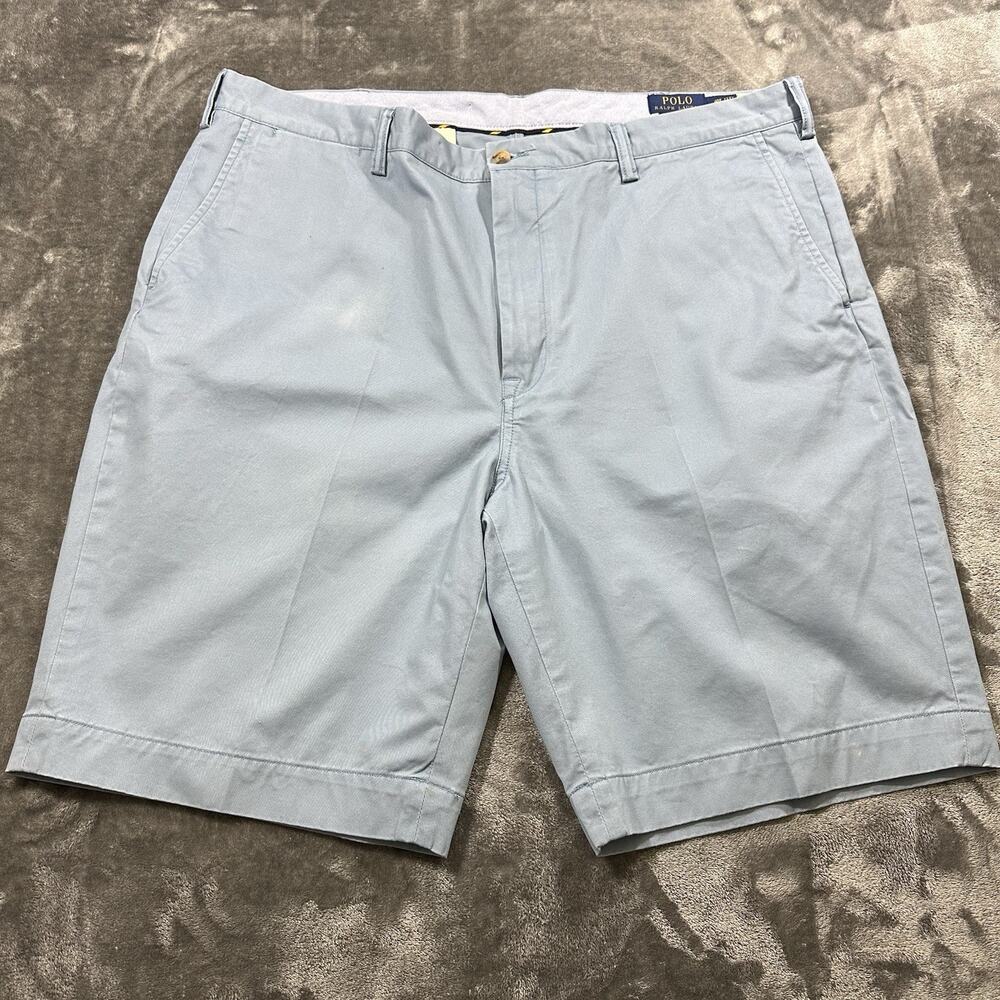 Polo Ralph Lauren Shorts Mens 40L Blue Stretch Classic Fit Chinos Preppy Golf‎